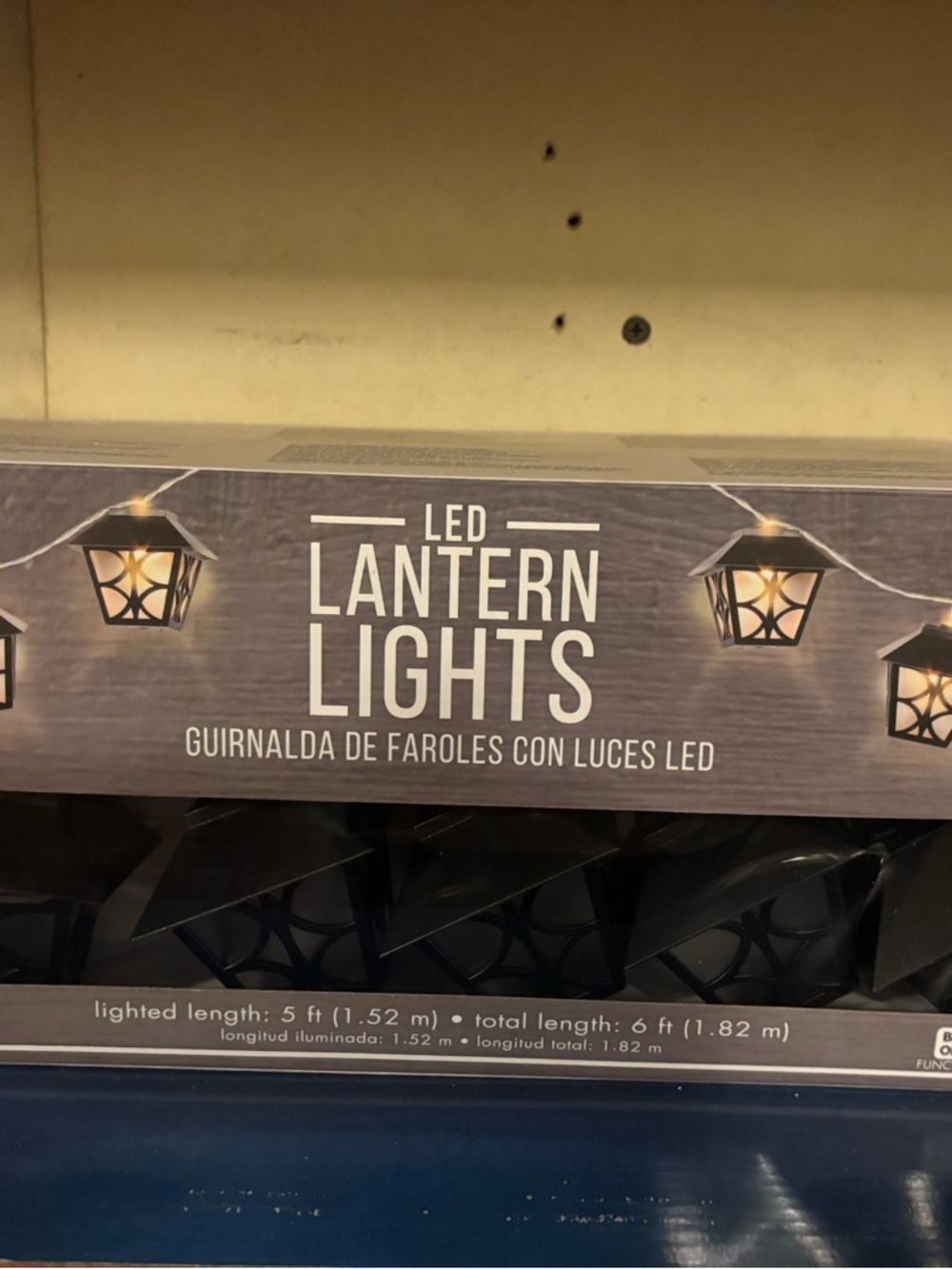LED Lantern Lights String - Black